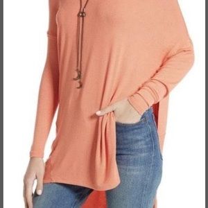 Free people grapevine asymmetrical tunic Peach S